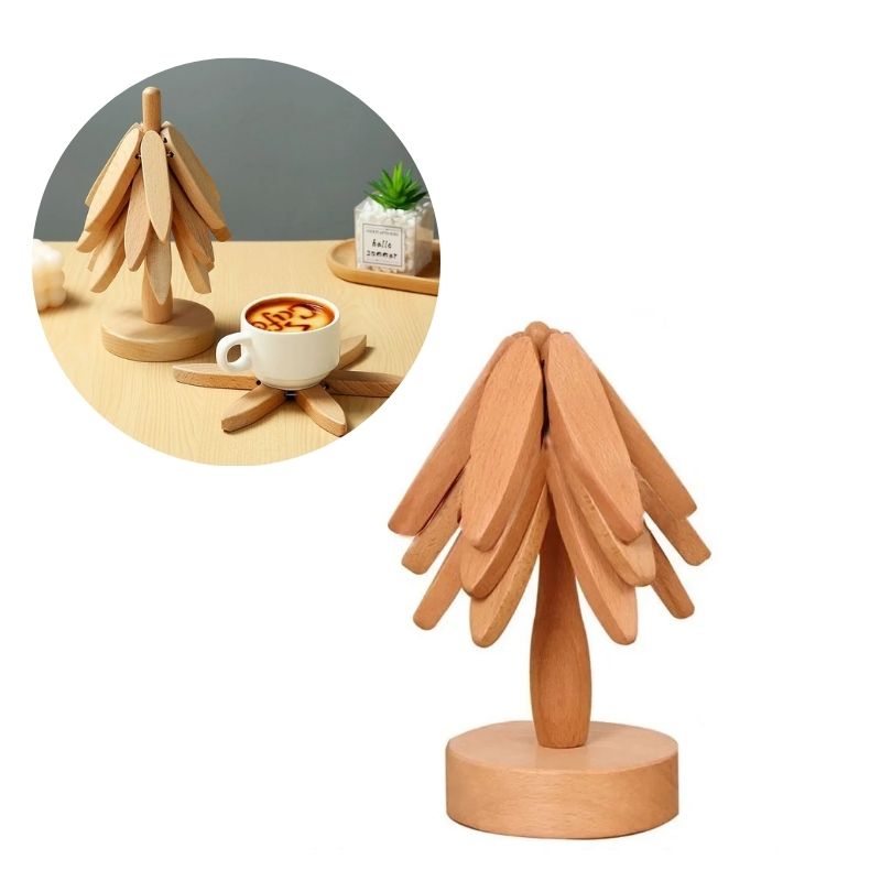 Porta Xícara de Madeira